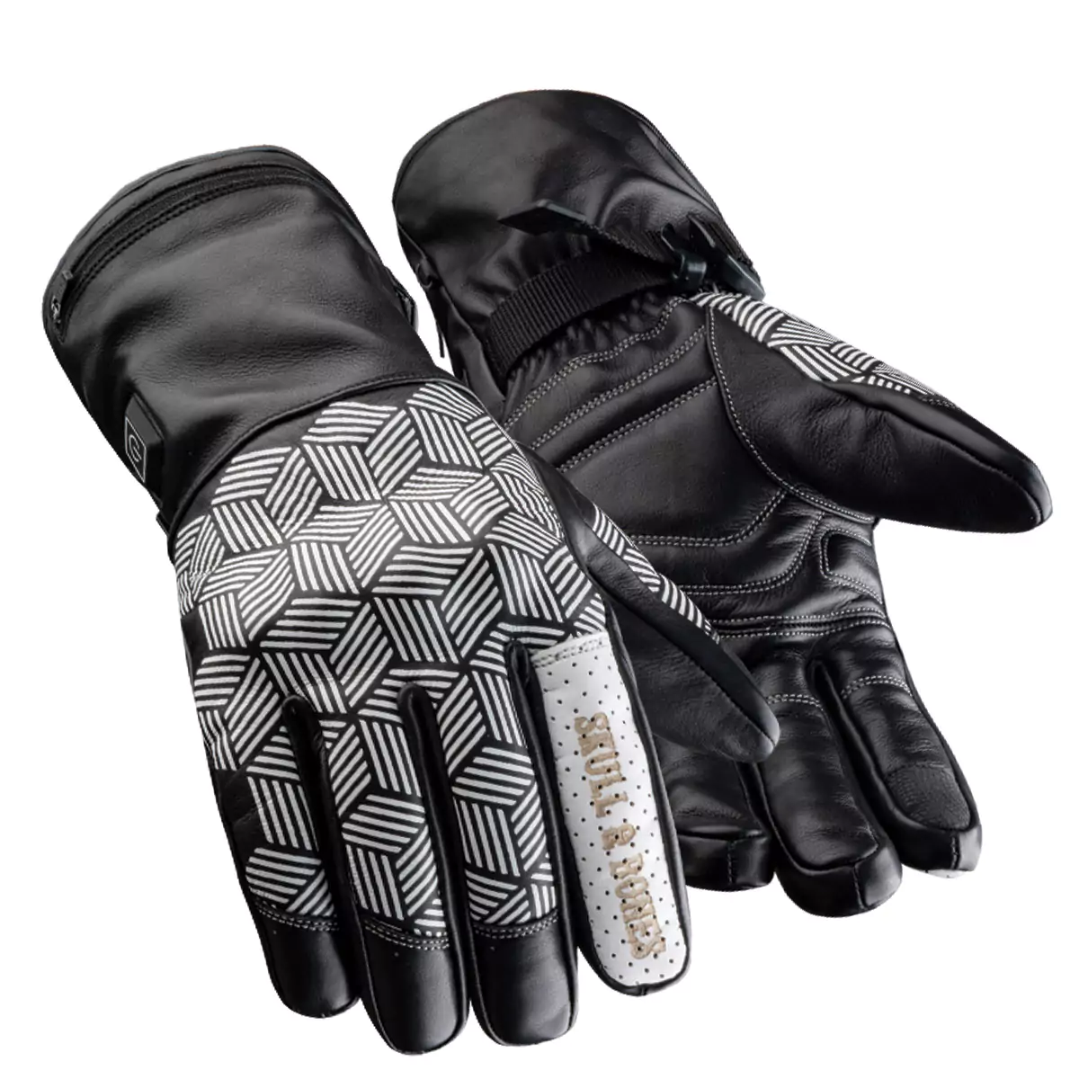 Pair of versatile leather winter riding gloves providing comfort and protection in varying weather conditions.