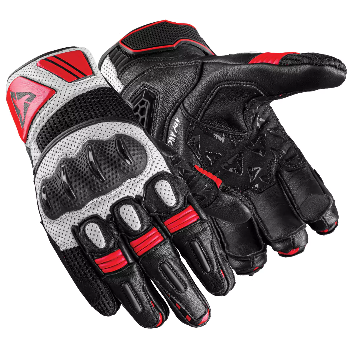 Pair of lightweight and breathable summer race motorcycle gloves designed for comfort and grip.